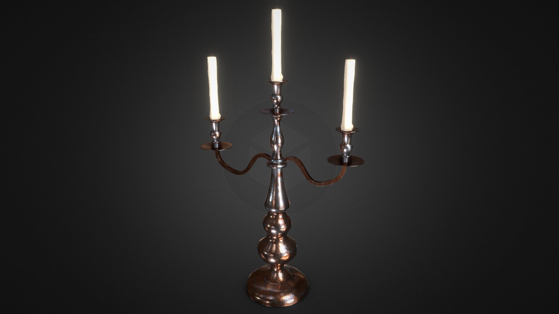 This is a 3D chandelier made for dining tables or bureaus for illumination in old environments - Table Chandelier 3D Model - 3D model by IPfuentes 3d model