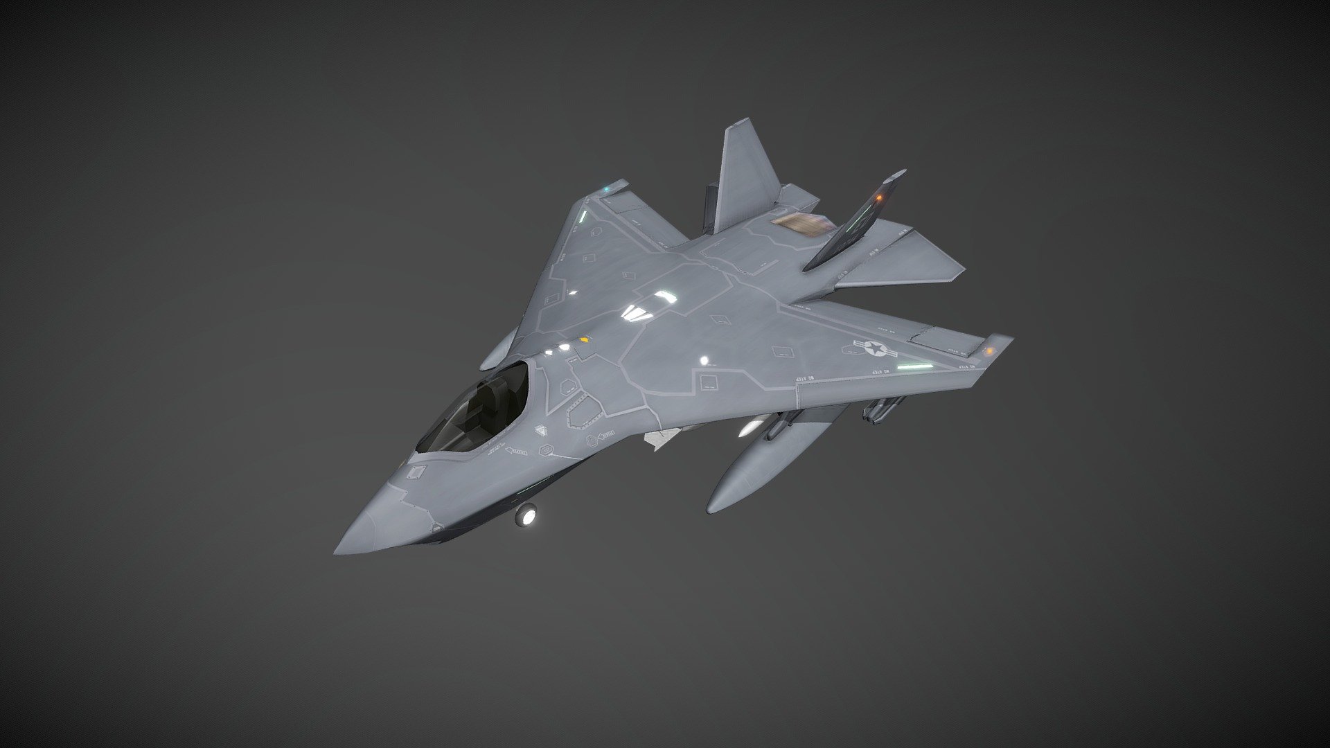 Theoretical production version of the Boeing F-32A CTOL Joint Strike Fighter 3d model
