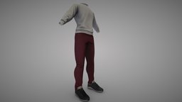 Mens Casual Outfit baseball, red, winter, fashion, basketball, sports, pants, gray, shoes, shiny, jeans, sweater, casual, mens, outfit, jersey, sweatshirt, cool, pbr, low, poly, street, male, black, denims