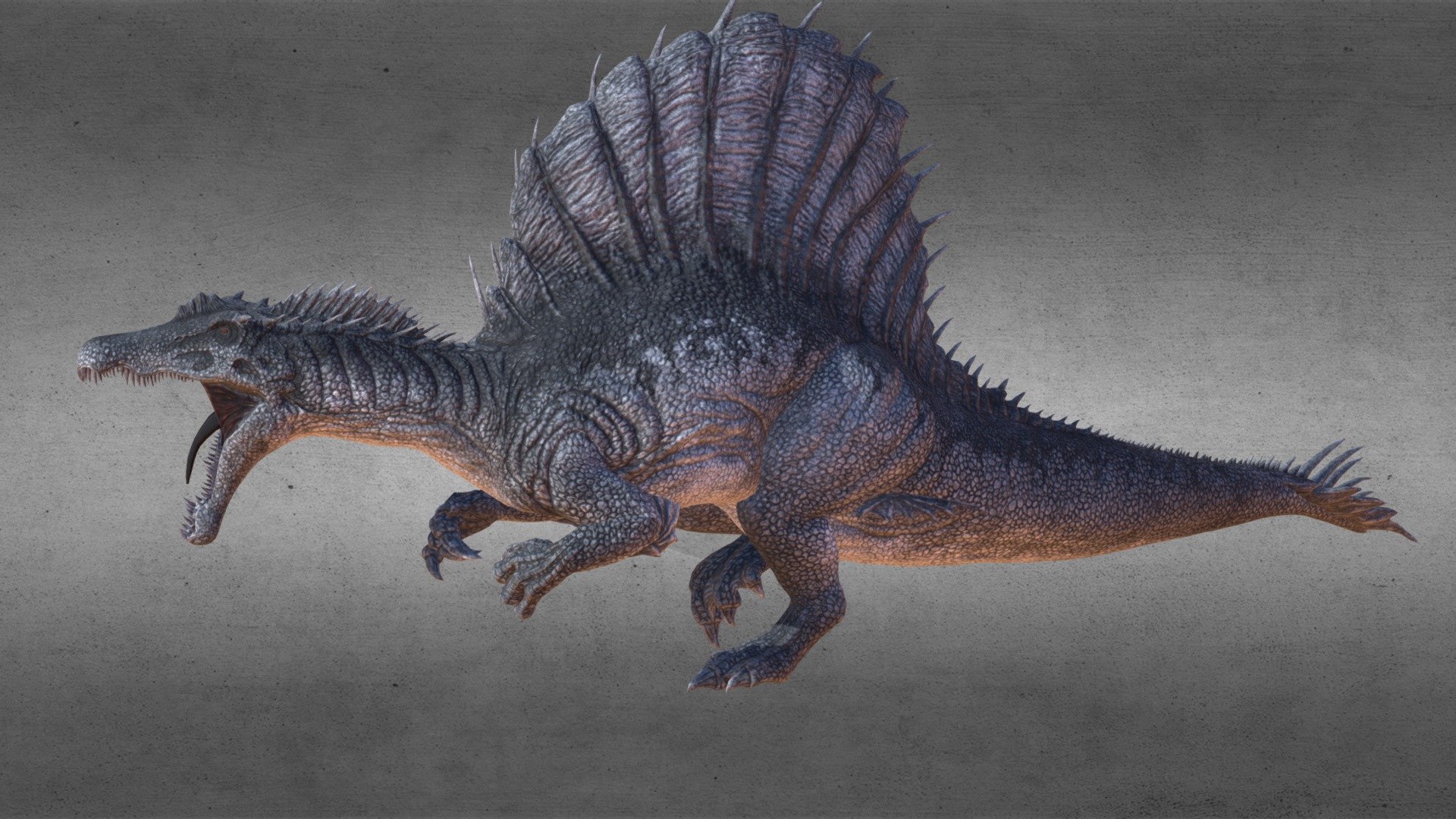 low poly ,fully rigged ,ainmated and ready for game engine spinosaurus - spinosaurus - 3D model by masakizo (@masakizo432) 3d model