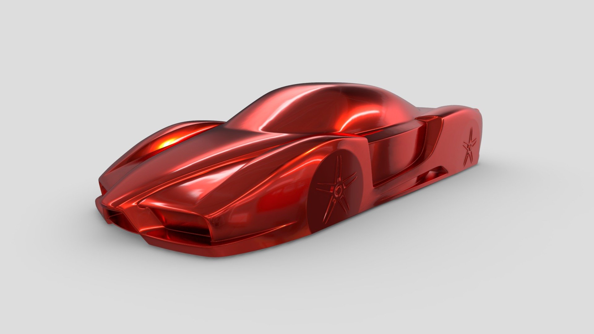Ferrari Enzo Speedform Supercar modeled as a speedform in Alias. High quality surfacing with great refelctions and can also be 3D Printed. The SUB-D data has also been converted to polygons for easy use and 3D printing 3d model