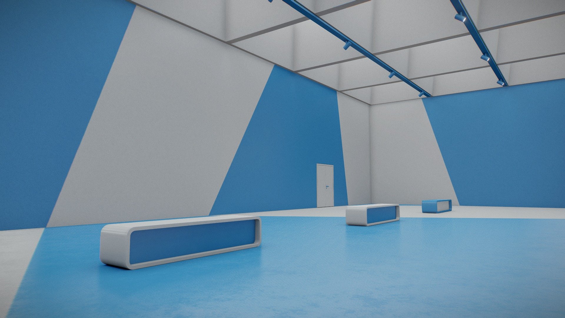 Modern Art Gallery room designed for use in VR or WebGL apps. Scene has got baked in lighting.

The archive contains 4K textures:
Albedo
Roughness
Normal map
Baked Light map
Emission

if you need other color options or a different room configuration, feel free to contact at: mvrc.art@gmail.com - VR Modern Gallery Room - Download Free 3D model by Maxim Mavrichev (@mvrc.art) 3d model