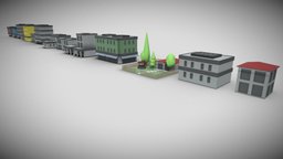 Cartoon Boildings Pack 3D model object, tree, toon, road, unreal, build, apartment, obj, ready, window, bay, fbx, town, realistic, max, townhouse, colored, modeling, unity, unity3d, cartoon, asset, game, 3d, 3dsmax, lowpoly, low, poly, model, city, 3ds, building, 3dmodel, modular, village, environment, enine