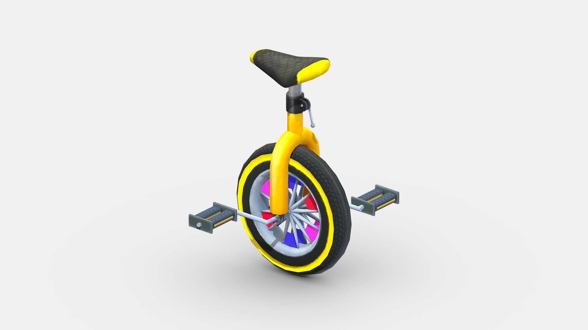 Cartoon unicycle - Cartoon unicycle - Buy Royalty Free 3D model by ler_cartoon (@lerrrrr) 3d model