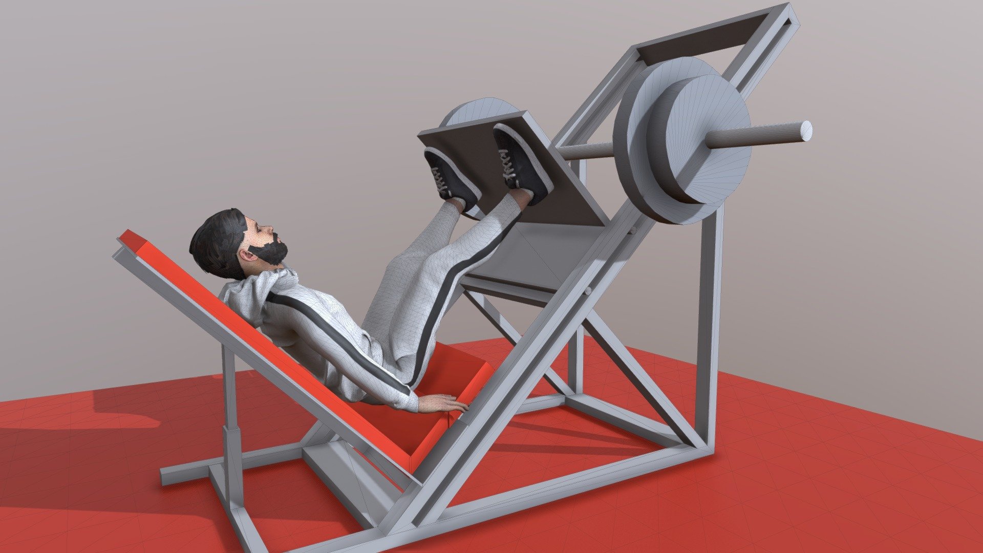 Leg Press.

leg press Mechanism with rigged character (LEGS,  HEAD and machine weights animated).

Mede with C4D r17 - Gym Leg Press (animated) - Buy Royalty Free 3D model by luismi93 3d model