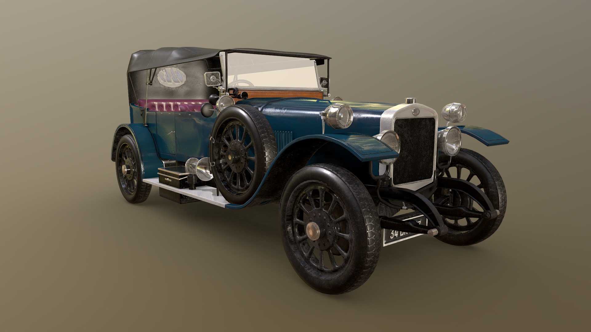 Our studio's recent work done for Leartes Studios. The model is inteneded for both Unreal Engine and Unity 3D.
This is a 1919 Sunbeam model featured in film Casablanca. The color of the vehicle is changed, but the design is almost alike 3d model