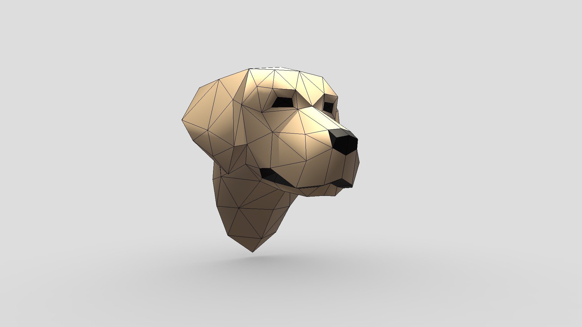 Cabeza de perro estilo trofeo , modelo lowpoly.
Recomendado para pepakura , impresión 3D - Labrador - 3D model by vanneyepes6 3d model