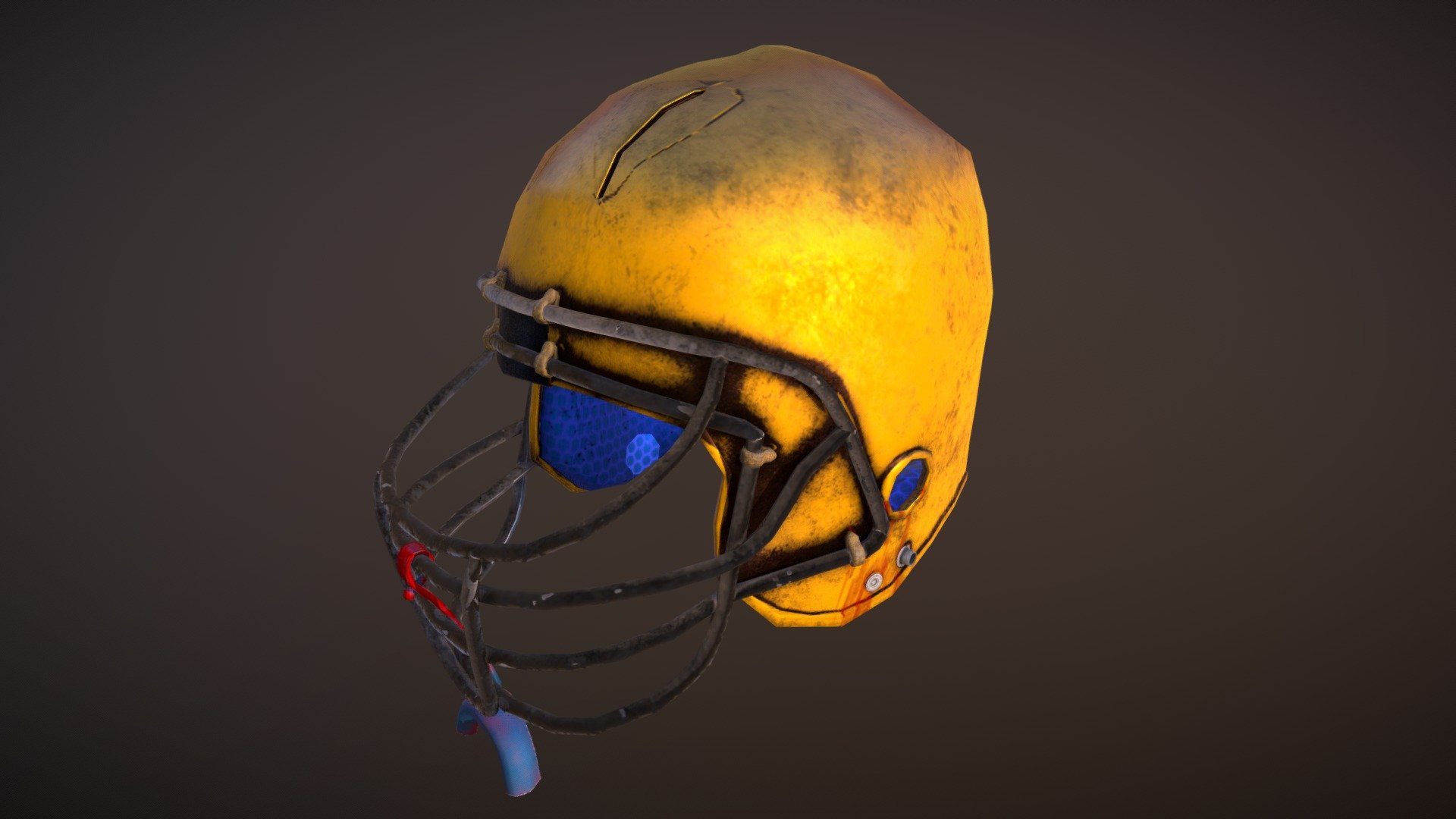 This was modeled in Maya. Actually, I did it in 2018. They have a few new tools and I wanted to give them a try. I didn’t have a particular team in mind, I’ve just always wanted to make a football helmet. Check it out and let me know what you think 3d model