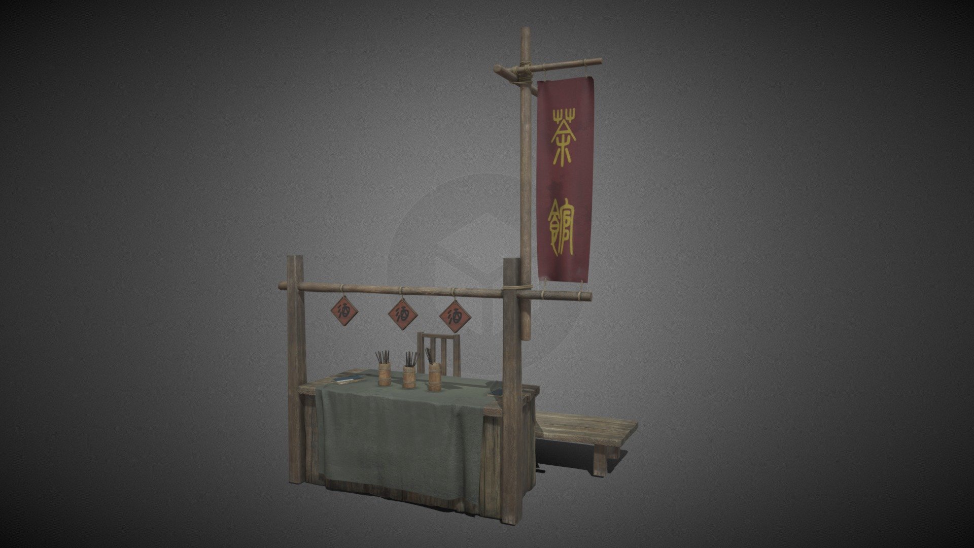Booth stall stand - Buy Royalty Free 3D model by misitewang 3d model