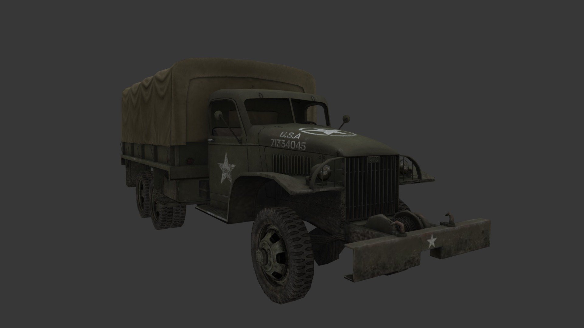 New GMC CCKW 353 model for the Red Orchestra 1 mod, named Darkest Hour.
This truck is used to transport supplies and players.

Model made with: Blender
Texture made with: Substance Painter - GMC CCKW 353 | Red Orchestra: Darkest Hour - 3D model by MattyNL 3d model