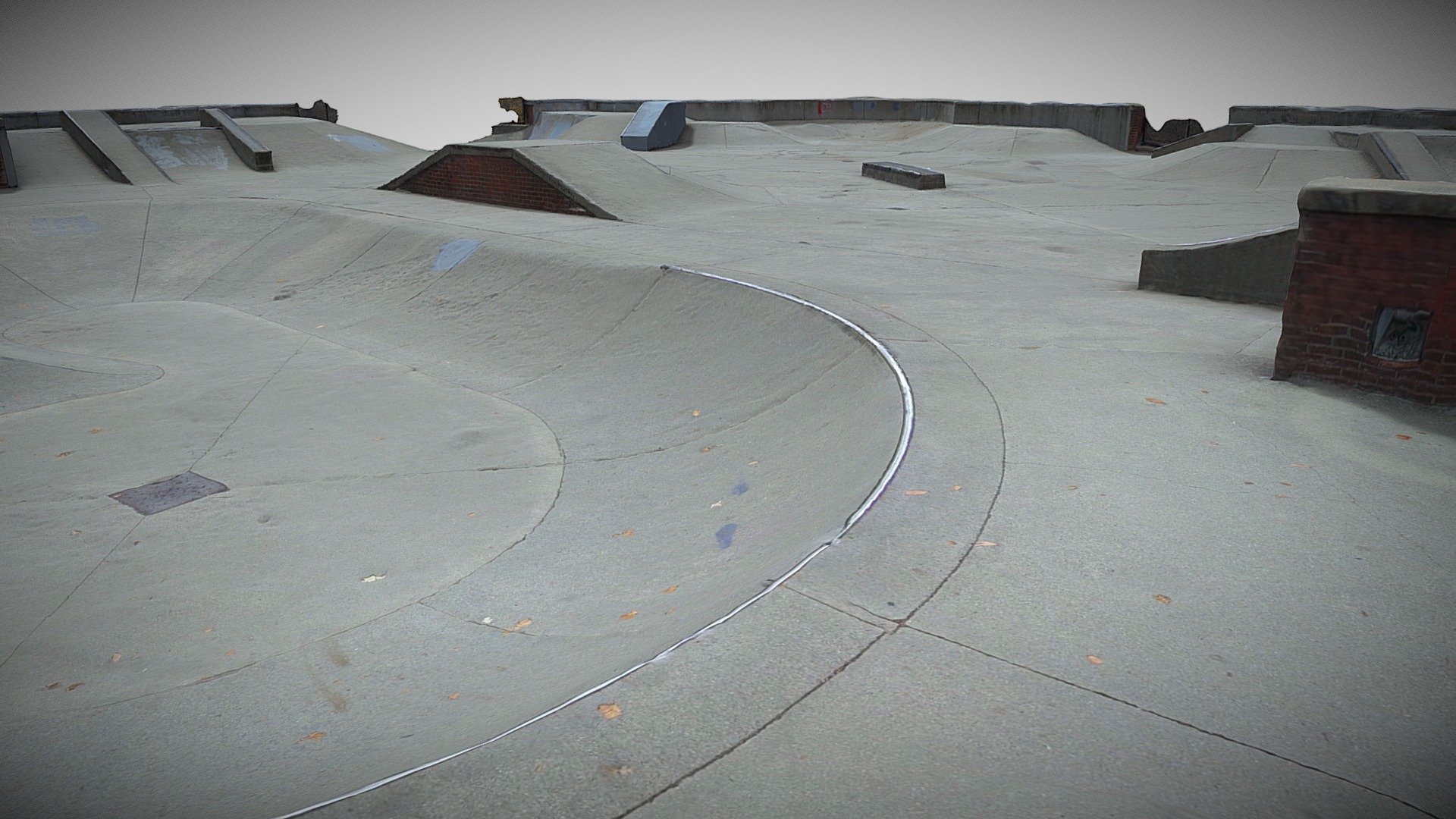 Skatepark in Lexington Ky  captured with a skydio 2+ prosseced in polly cam 250 pics - Full Skate park 3D Lexington, KY - Buy Royalty Free 3D model by OVERSIGHT (@cantstopmenow) 3d model