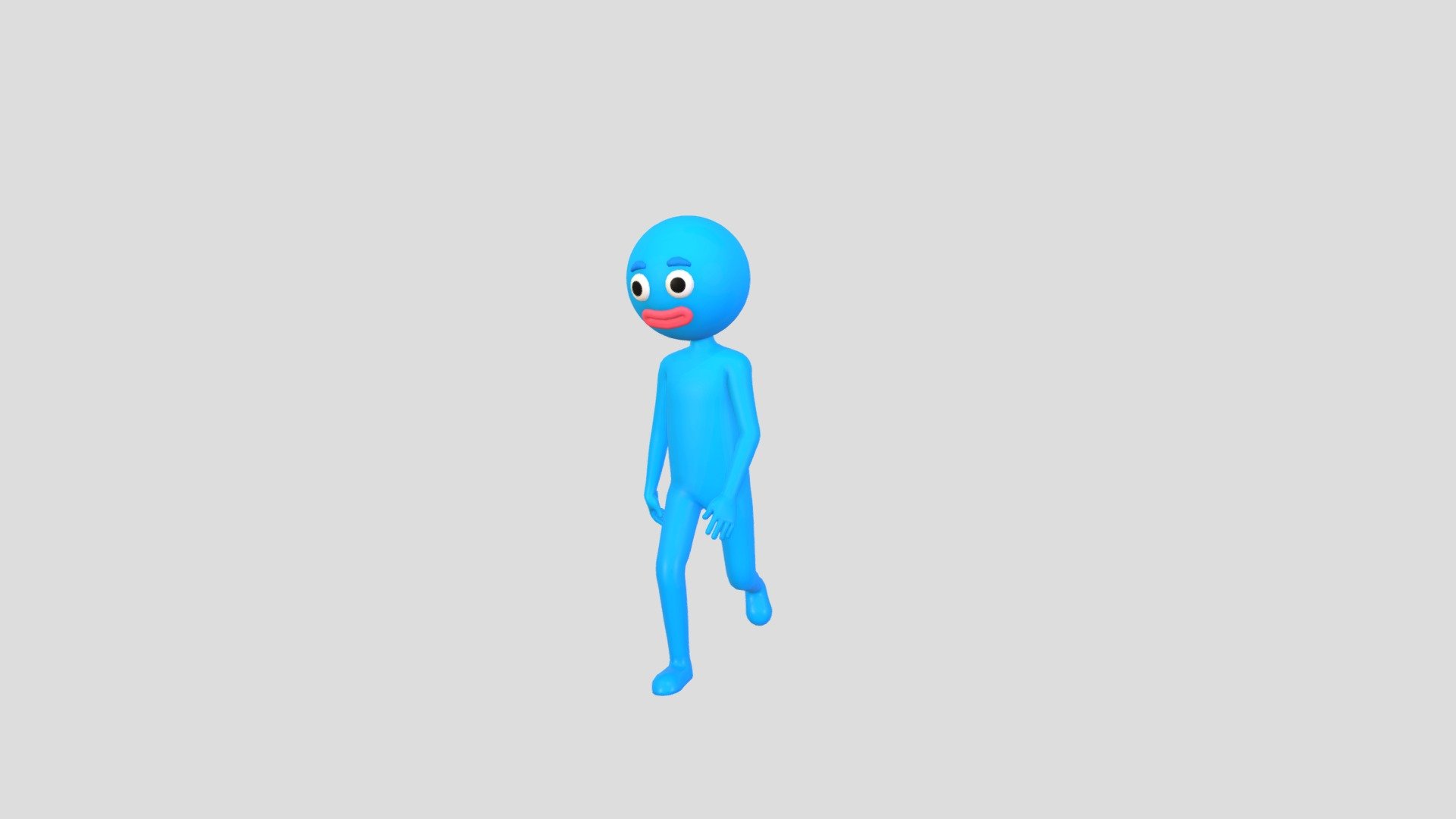 Rigged Blue Man Character 3d model.      
    


File Format      
 
- 3ds max 2022  
 
- FBX  
 
- OBJ  
    


Clean topology    

Rig with CAT in 3ds Max                          

Bone and Weight skin are in fbx file       

No Facial Rig    

No Animation    

Non-overlapping unwrapped UVs        
 


PNG texture               

2048x2048                


- Base Color                        

- Roughness                         



5,754 polygons                          

5,595 vertexs                          
 - Character183 Rigged Blue Man - Buy Royalty Free 3D model by BaluCG 3d model