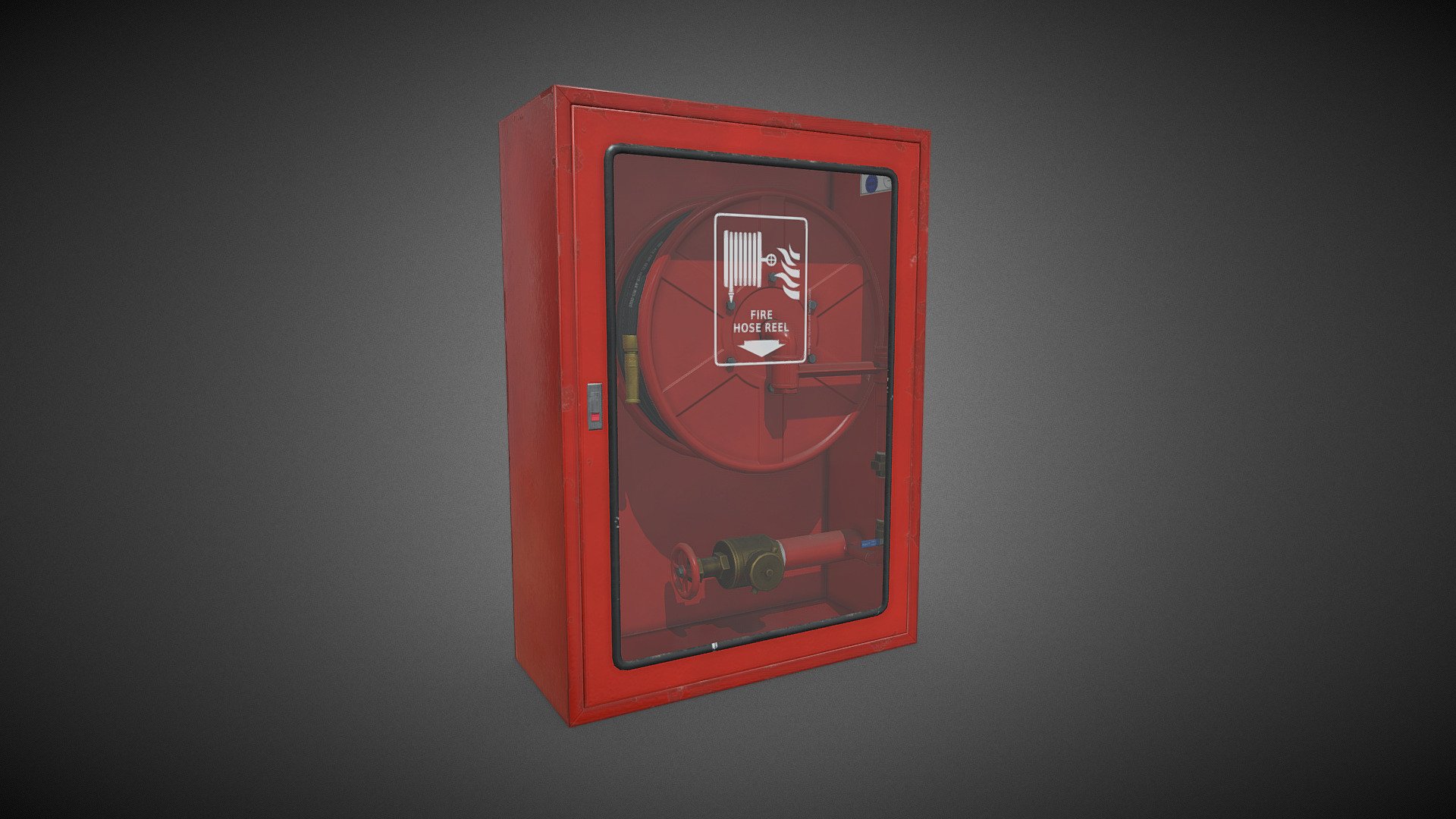 Highly detailed low poly model of a fire hose cabinet. Suitable for industrial visualization, simulators, and games.

Technical Features:




PBR Textures: base color with opacity in alpha channel (RGB+A), roughness, metallic, and normal map

Polys: 3.029 (5,823 tris)

Real-world scale based on references

All branding and labels are custom made

Formats included: .blend / .fbx / .obj

Textures:

This model includes 3 sets of PBR textures: old red cabinet (as seen on the viewer), a brand new red cabinet, and red textures for the hose reel. The additional set of textures for the cabinet are NOT included in the model as default; they need to be setup manually.




Number of textures: 12

Texture format: PNG

Texture size: 4096 x 4096

The model can be used in any game, personal project, ArchViz, etc. It may not be reselled or redistributed 3d model