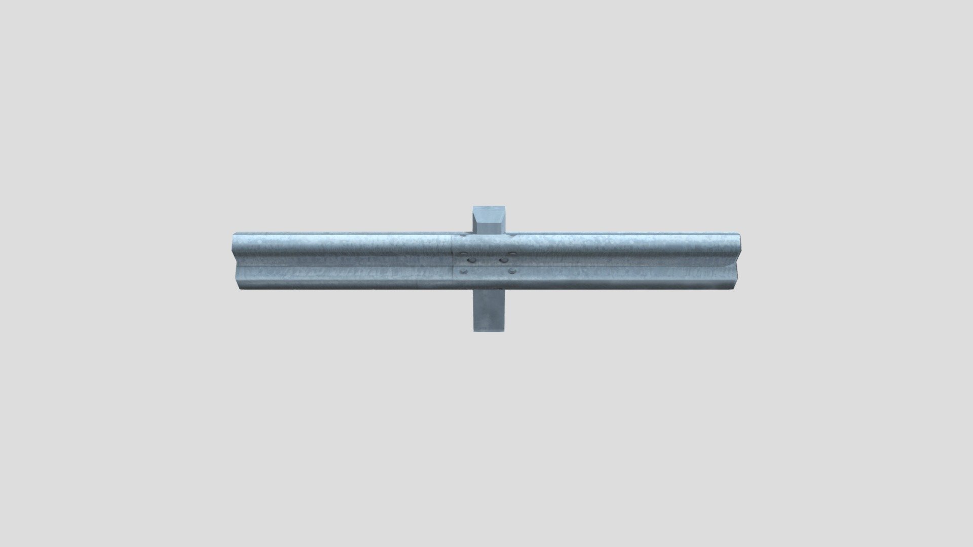 Metal Road Barrier - 3D model by zackjones 3d model