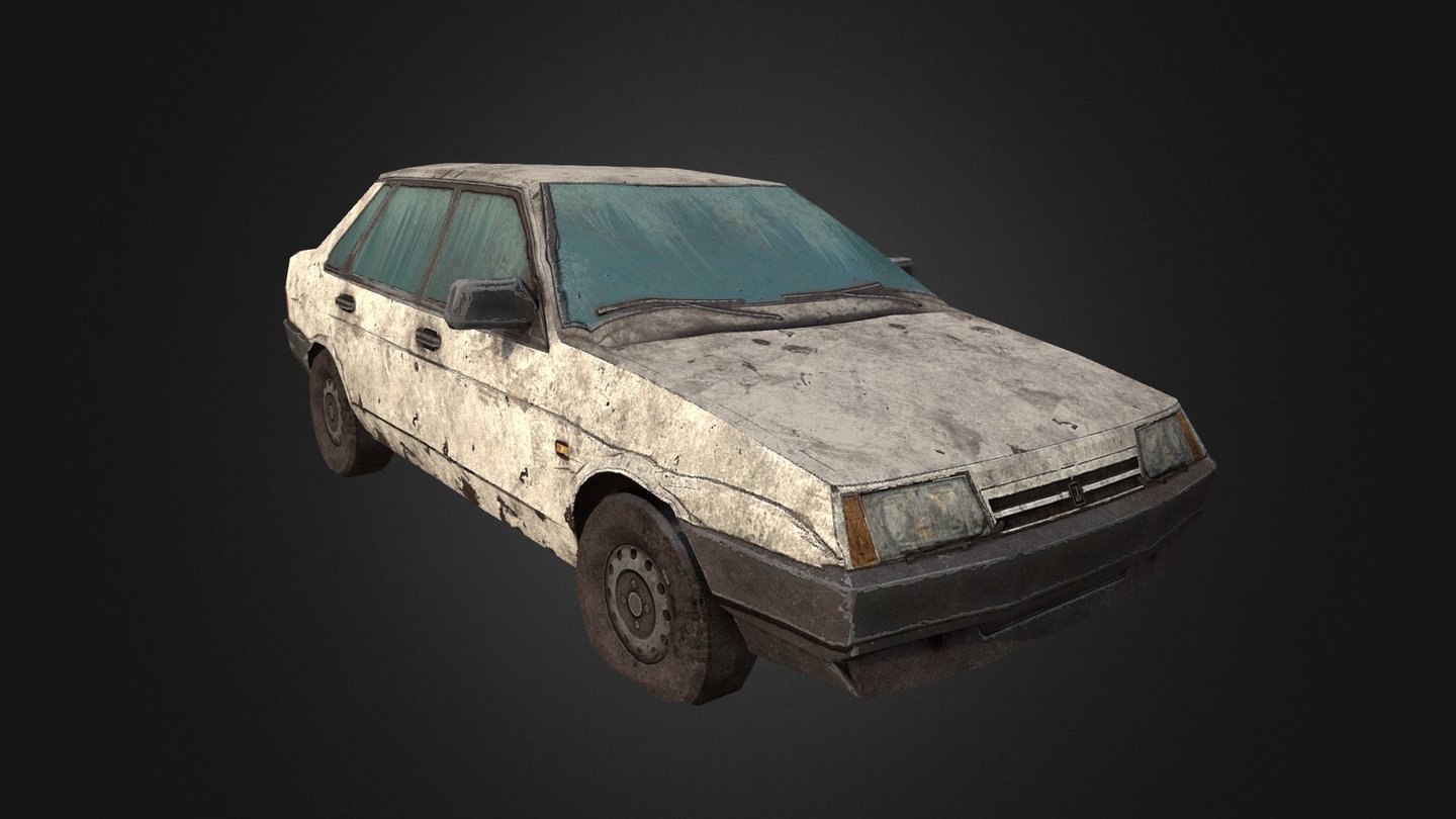 Small russian saloon car from the early 90's. This one in particular seems to have been sitting outside alone for quite some time.

&lt;2000 Polygons
2048 x2048 Diffuse texture, normals, and specular

Modeled in 3DS MAX 2015, Painted in Substance Painter 1.7

UPDATE FEB2017: Do not re-upload, re-sell, or use without giving credit, A DMCA will be filed if you do. That being said, enjoy my models. You are welcome to use them in Indie projects, mods, and artwork, as long as I'm credited properly 3d model