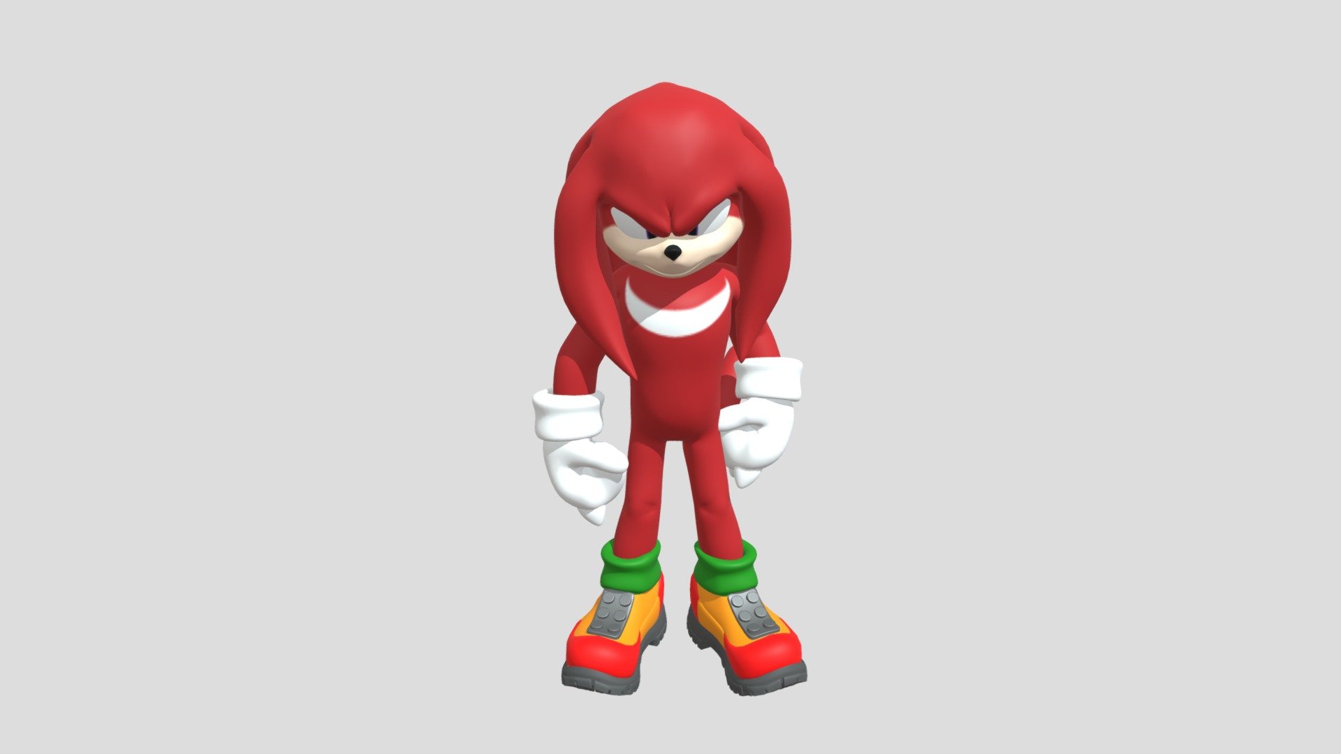 Original Model By Koshka.RU - Sonic The Hedgehog Movie 2 Knuckles - Download Free 3D model by tailsgene 3d model