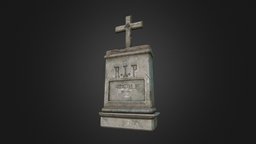 Riddleys Tombstone graveyard, tombstone, cemetery, mudbox, ddo, necropolis, blender, pbr