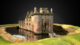 Caerlaverock Castle archeology, castle, grass, laserscanning, scotland, water, moat, dumfriesandgalloway, visitscotland, architecture, photogrammetry, uav, stone, 3dmodel, historicenvironmentscotland, noai