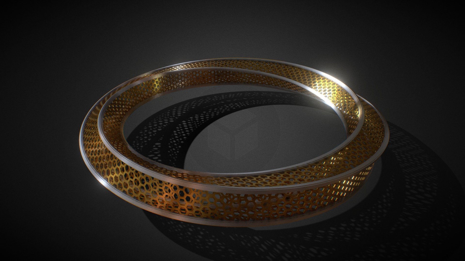 Twisted Circle - Download Free 3D model by Soroush Shokouhi (@SoRoUsH24) 3d model
