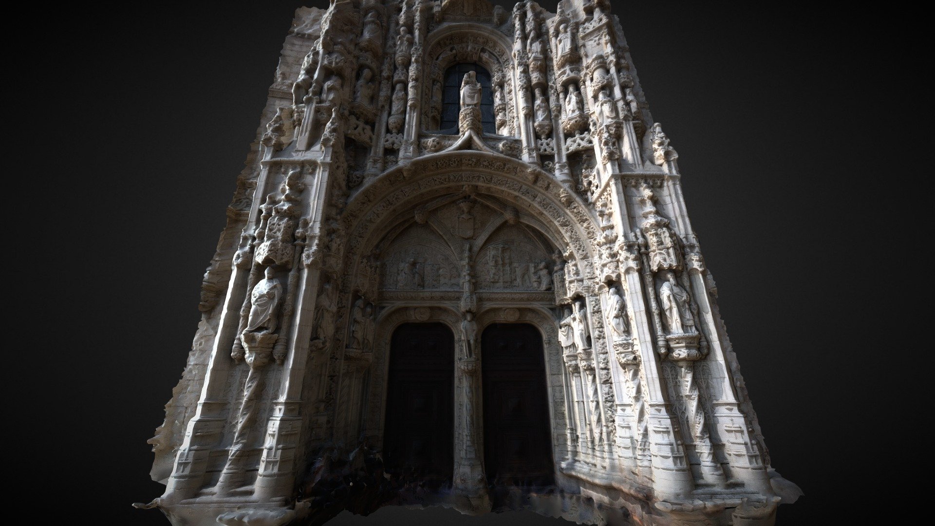 scanned this with iphone and stitched with agisoft - Lisbon, Sata Maria de Belem doors and exterior architecture - Door of Santa Maria de Belem - 3D model by avi 3d model