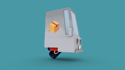 Low Poly Stylized Box Car blend, games, assets, cartoony, game-ready, blender3dmodel, handpainted, game, 3d, gameasset, animation, stylized, noai