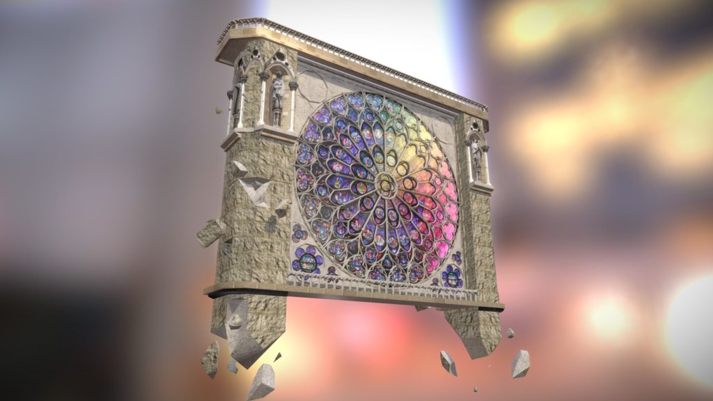 Based off of the Notre Dame of Paris; created in Blender 3d model