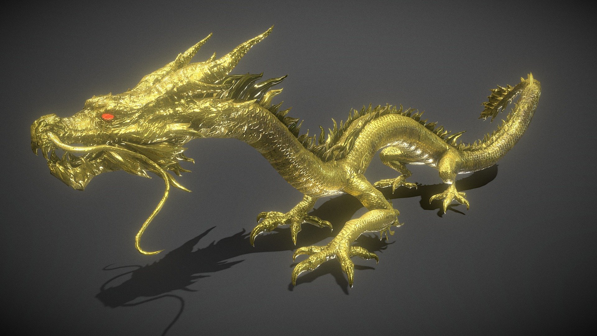 This is s very cool Chinese Dragon 3D model. You can use it in your game. I hope you like it.

1 material with 2048 * 2048 textures.

Triangles: 18814  Vertices: 9915

(Viewer Setting above are just a preview and may vary drastically depending on your lighting and shading setup on the final application)

If you have any questions, please feel free to contact me.
 
E-mail: zhangshangbin1314159@gmail.com
 - Chinese Dragon - Buy Royalty Free 3D model by Zhang Shangbin (@zhangshangbin1314159) 3d model