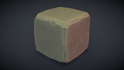 Cube World Stone Block 2 cube, world, toon, block, pbr, skull, stone, temple