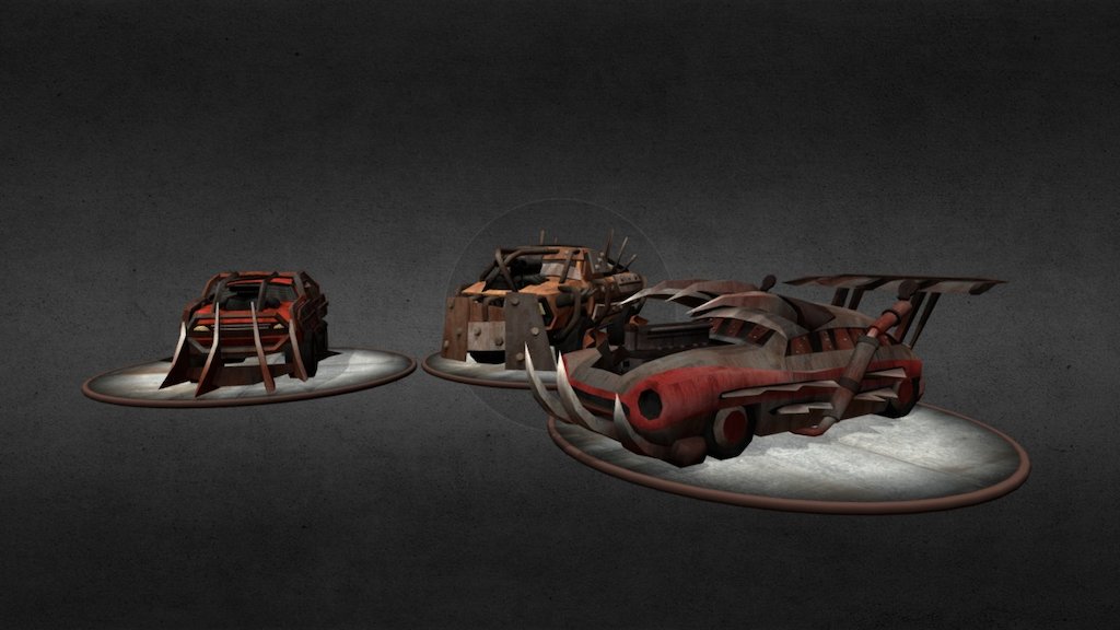These cars are from the great game Evil Car: Zombie Apocalypse and they are available for purchase here! - Apocalyptic Cars - 3D model by Taifun 3d model
