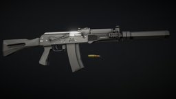 Low-Poly AK-9 9x39, lowpoly, 100-series