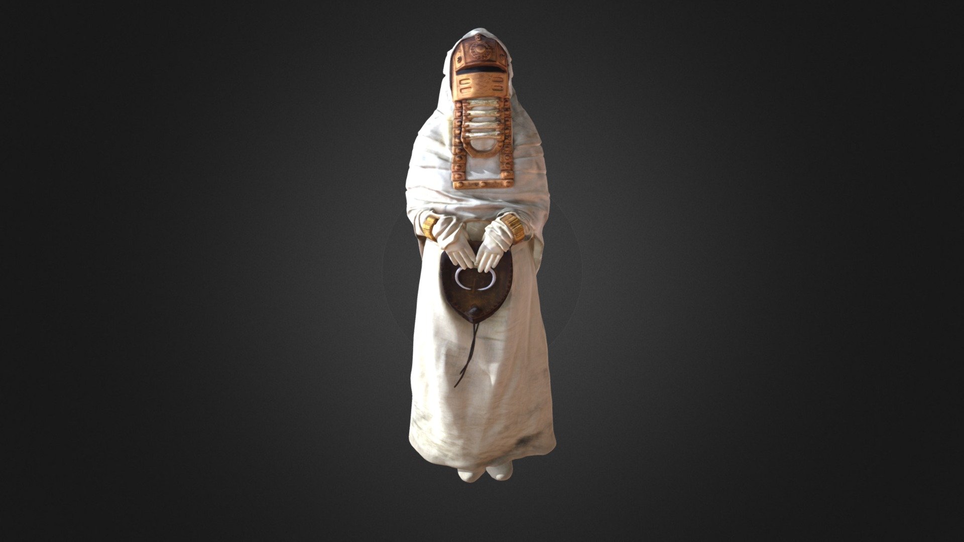 Egyptian Ancient Priest from the time of Tutankhamun 3d model