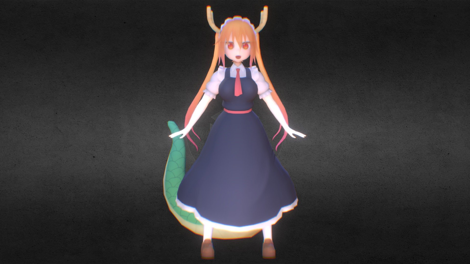 Now a free sample for all of you to download
Tohru from Kobayashi's Maid Dragon.
Tools used Maya2016 and 3DCoat for texture.
DA link http://tidusyuna.deviantart.com/art/Tohru-3D-672049454

Time's up thanks who download this model for free.

For modeling purpose only. Not Rigged and Bind 3d model