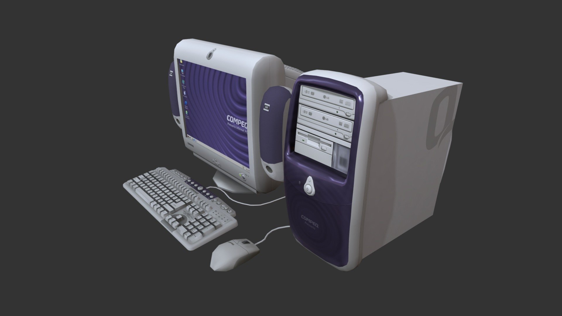 old desktop computer, you may have had one when you were younger - Old Desktop Computer - 3D model by DMS (@falaserioem) 3d model