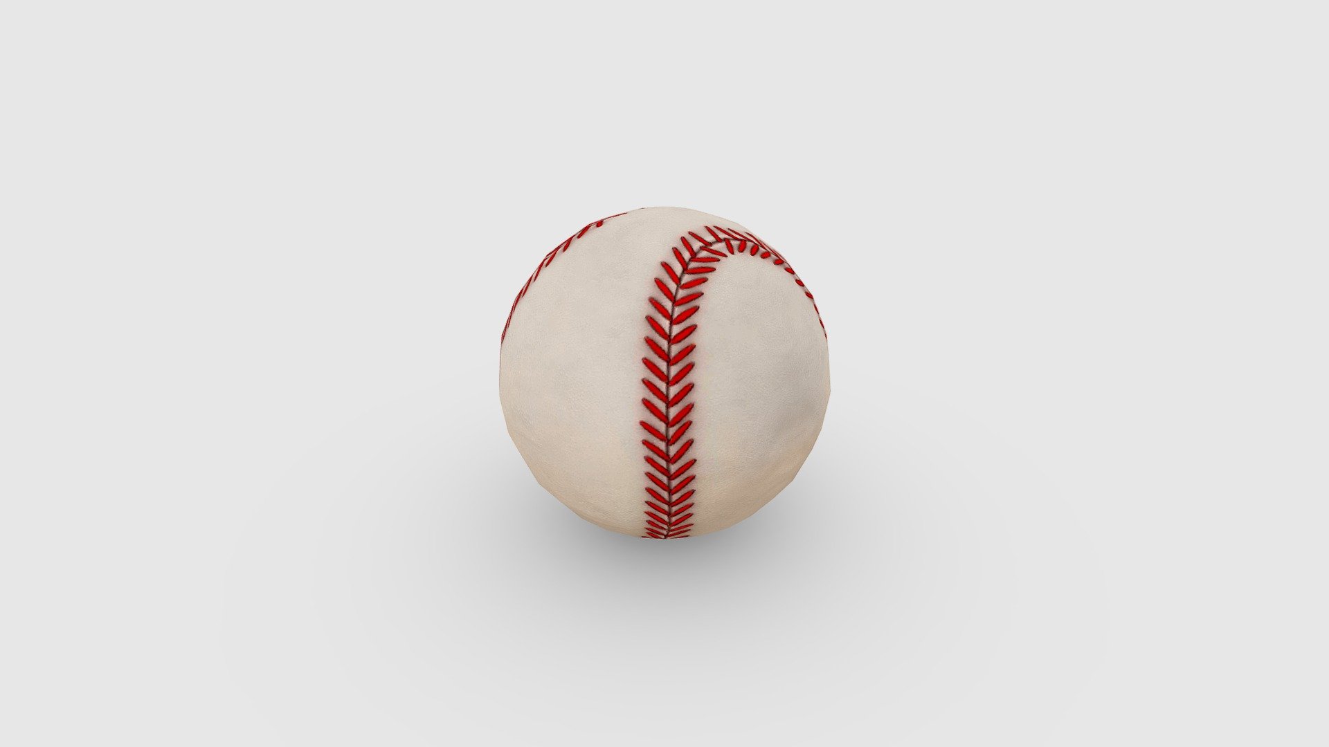 A baseball Low-poly 3D model - A baseball - 3D model by ler_cartoon (@lerrrrr) 3d model