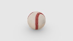 A baseball baseball, games, sports, equipment, lowpolymodel, handpainted, cartoon, game, stylized, sport, ball