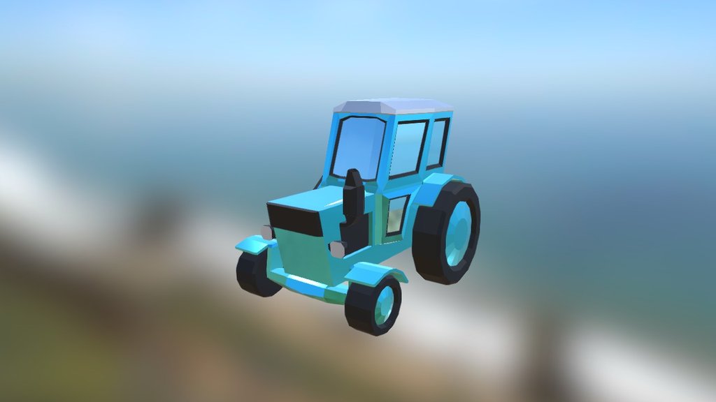 Cartoon Tractor T40 - Download Free 3D model by brysew 3d model
