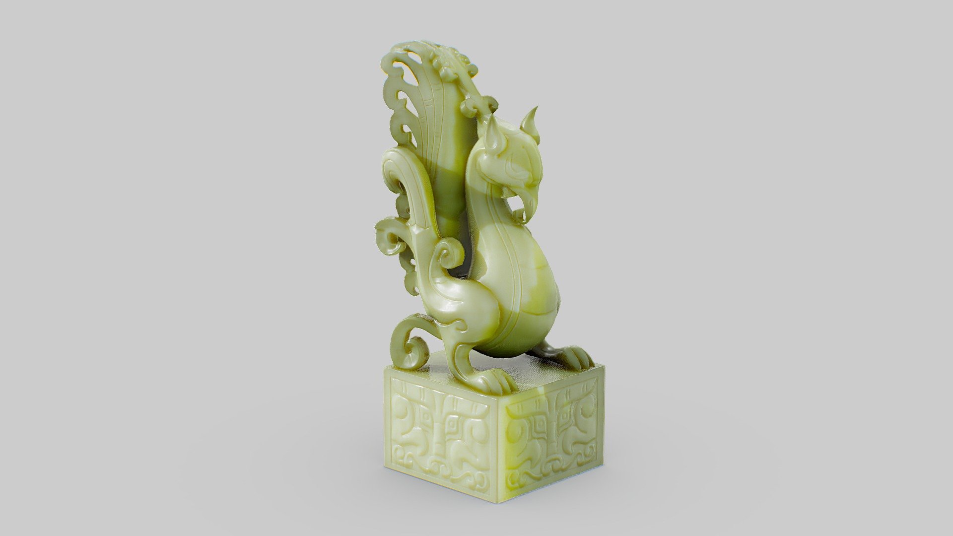 Free download：www.freepoly.org - Chinese Imperial jade-Freepoly.org - Download Free 3D model by Freepoly.org (@blackrray) 3d model