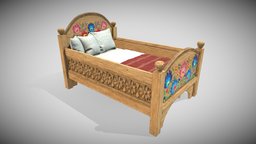 Baby Cot kids, bed, baby, flower, furniture, wood