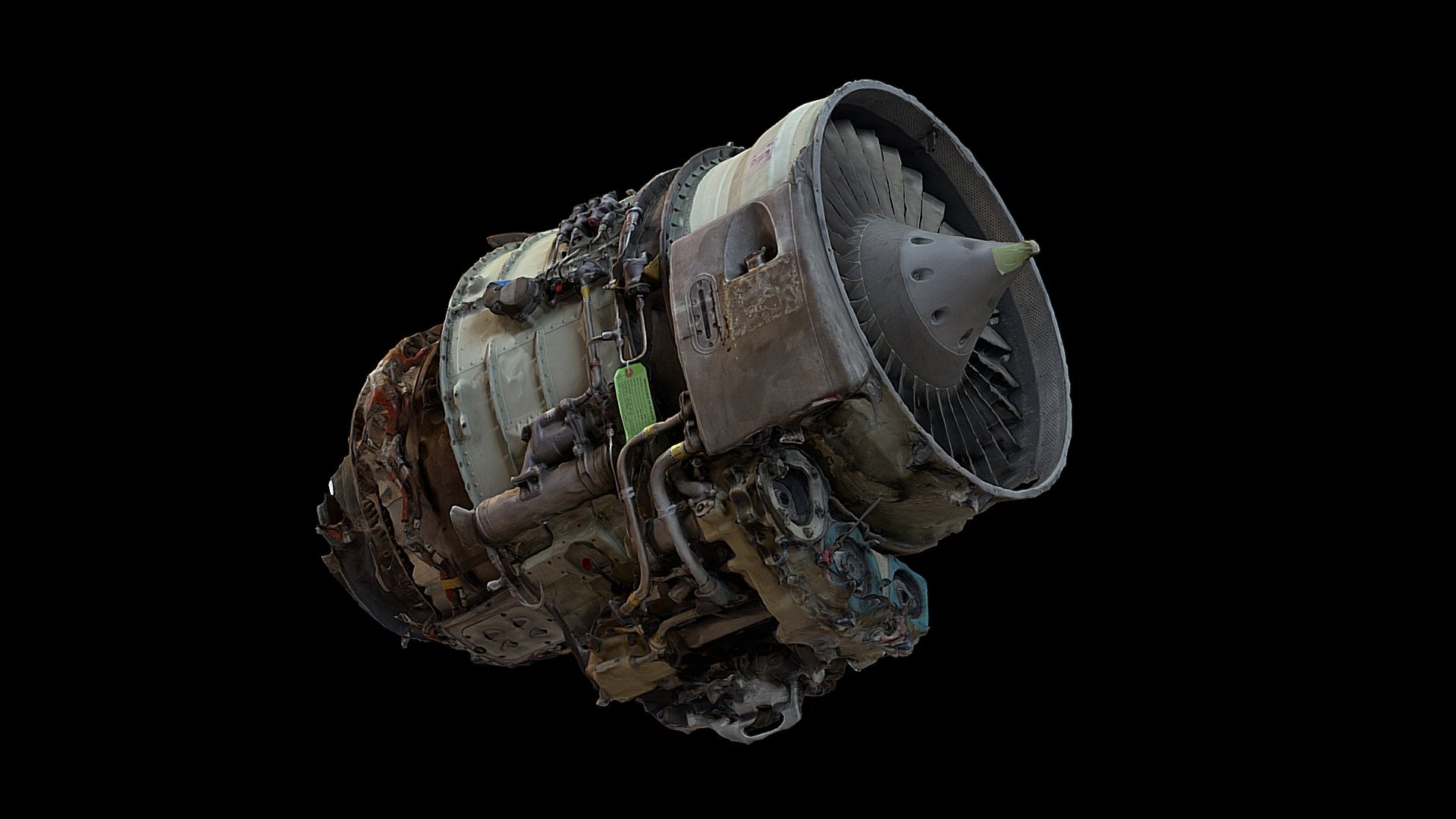 Scan of a jet turbine engine this is a raw scan and includes no cleanup. 

Perfect for kitbash!

Scanned with reality capture - Jet Engine Turbine Scan - Buy Royalty Free 3D model by Austin Beaulier (@Austin.Beaulier) 3d model