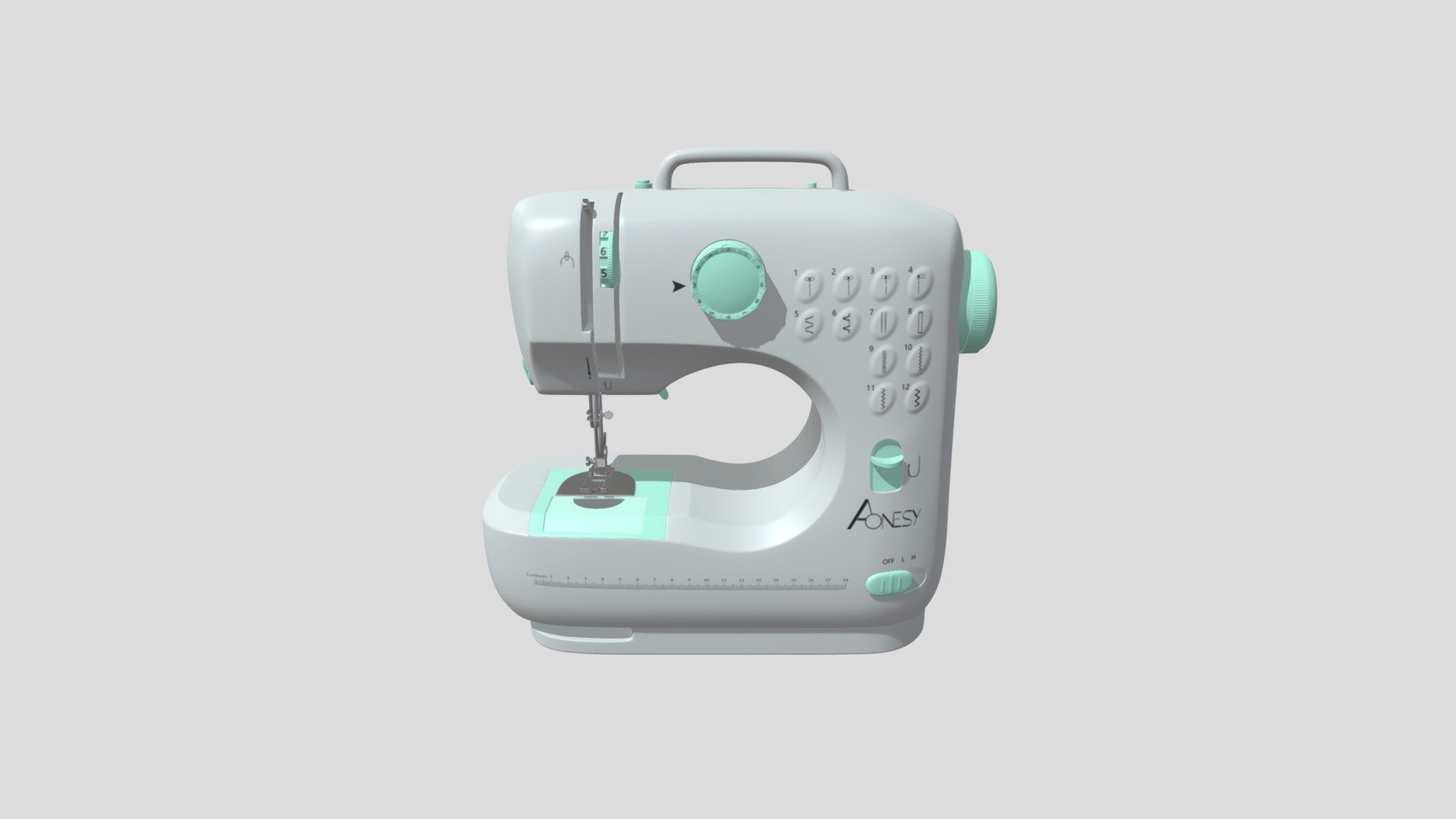 Format： FBX

Textures (4k PNG files, 4096*4096 ) include: base color , roughness and normal map

The texture maps don't include the metal and glass part of the model. 

Polygon count  : 120355

UV mapped

Feel free to contact me if you have any questions - Aonesy Portable Sewing Machine - Buy Royalty Free 3D model by Chloe-Li-3D 3d model