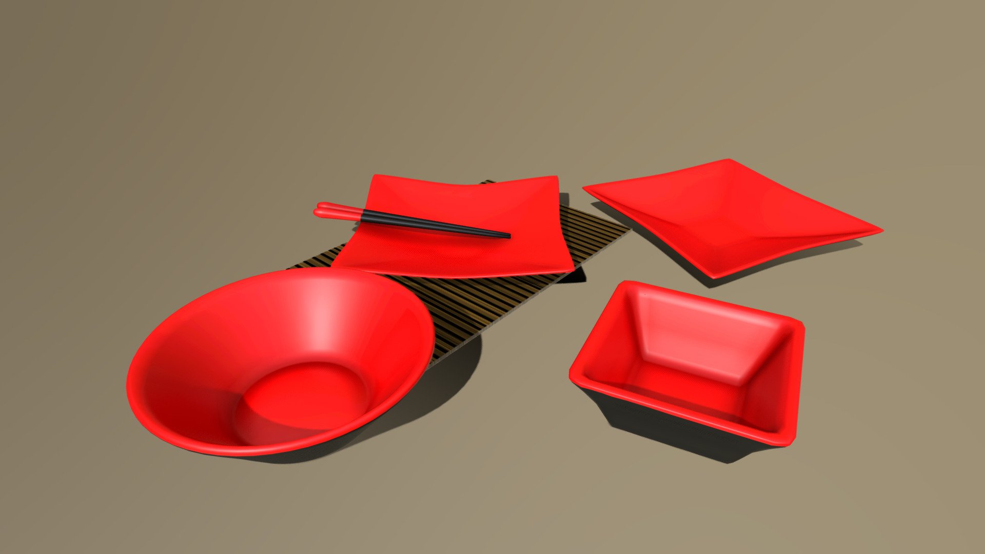Some basic scene fillers inspired by japanese cultures 3d model