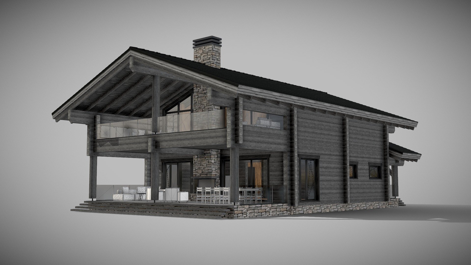 Типовой дом 4 - Download Free 3D model by labarch 3d model