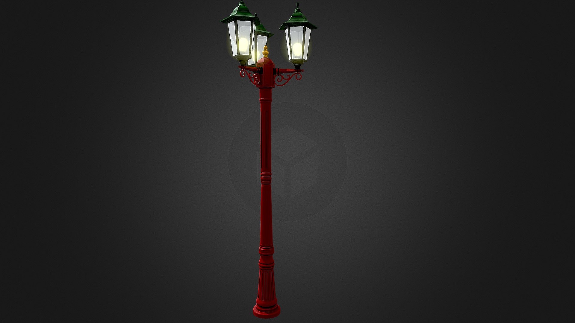 3D model of a pole light can be used in city/street scene or in your VFX productions - Street light 05 - Buy Royalty Free 3D model by Ares Studio (@aresstudio) 3d model