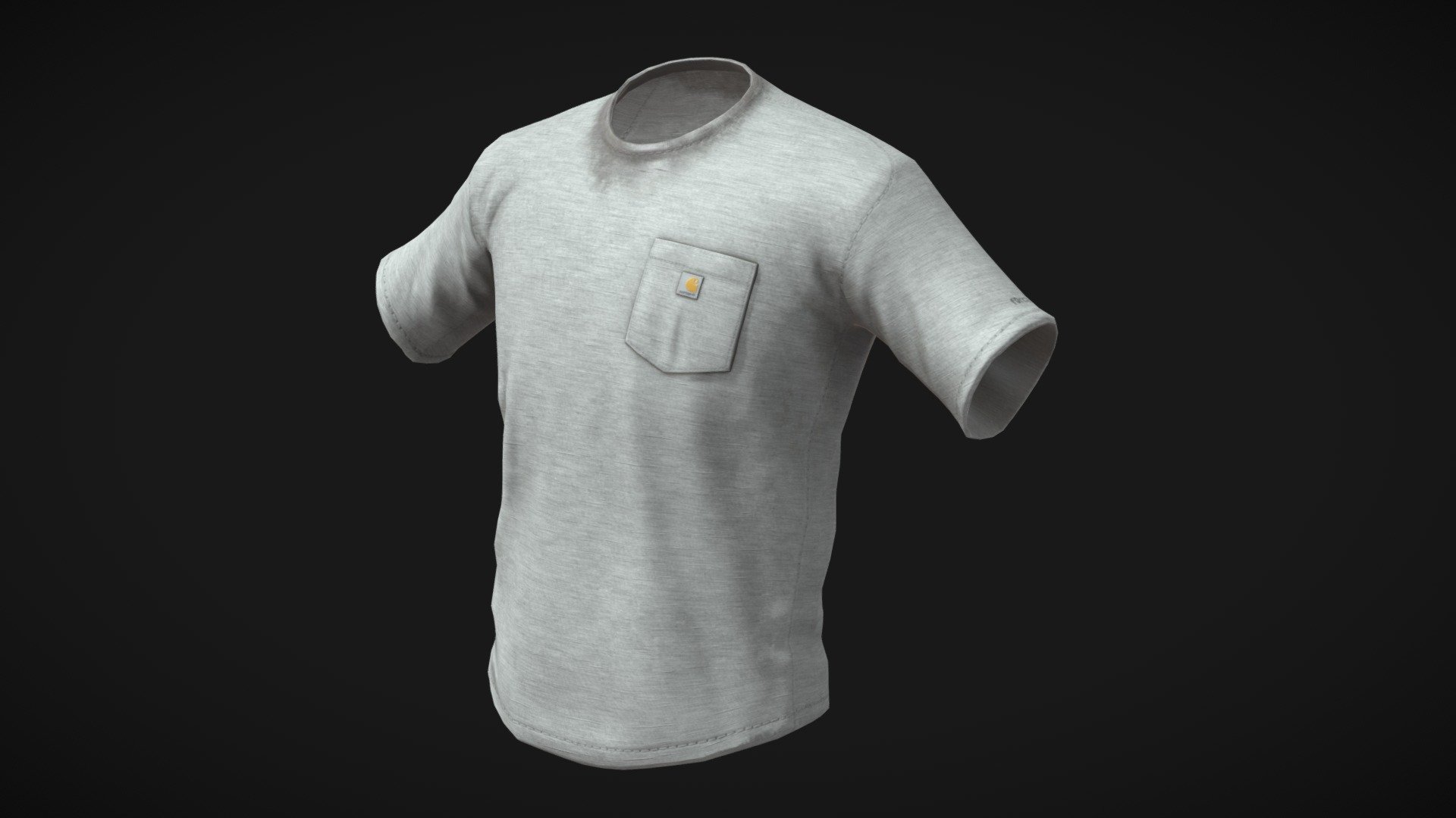 Sweaty Carhartt Relaxed Fit T-Shirt - Download Free 3D model by Nicholas Carter (@NCarter) 3d model