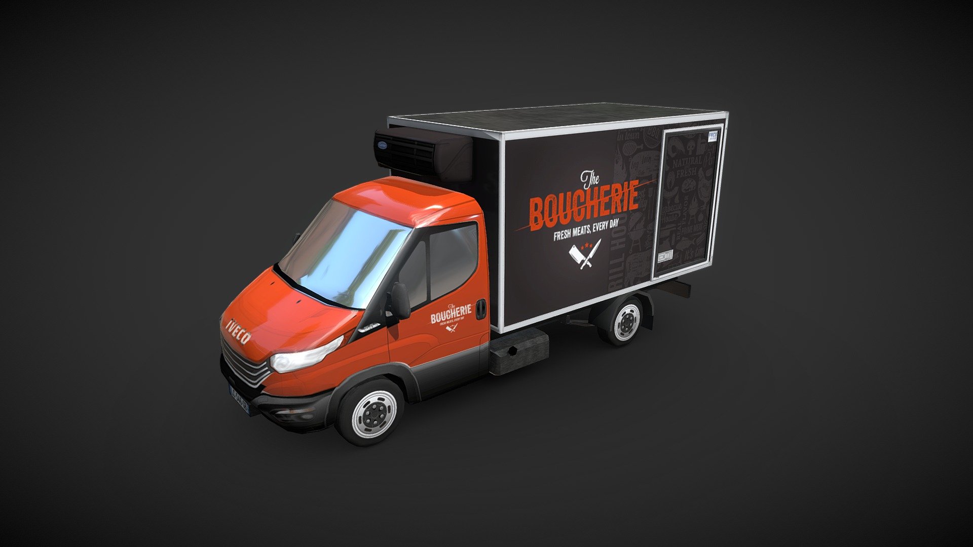 The Boucherie x Iveco Daily - Buy Royalty Free 3D model by Gruny (@grunystudio) 3d model