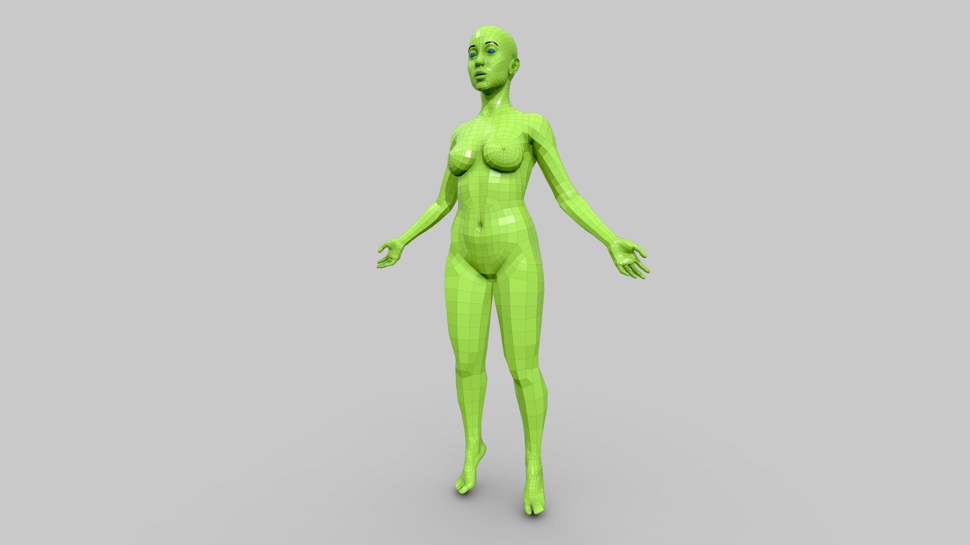 Anatomy study of a realistic female.
This model is a retopology from a detailed sculpt.

Model height: 1.60 m / 5.25 ft - Female Anatomy - 3D model by 3d.muller 3d model