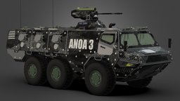 Anoa 3 france, french, german, pindad, apc, tank, indonesia, tni, leopard, leopard2, sketchup, 3d, weapons, model, military, sketchfab, anoa, arquus, anoa3