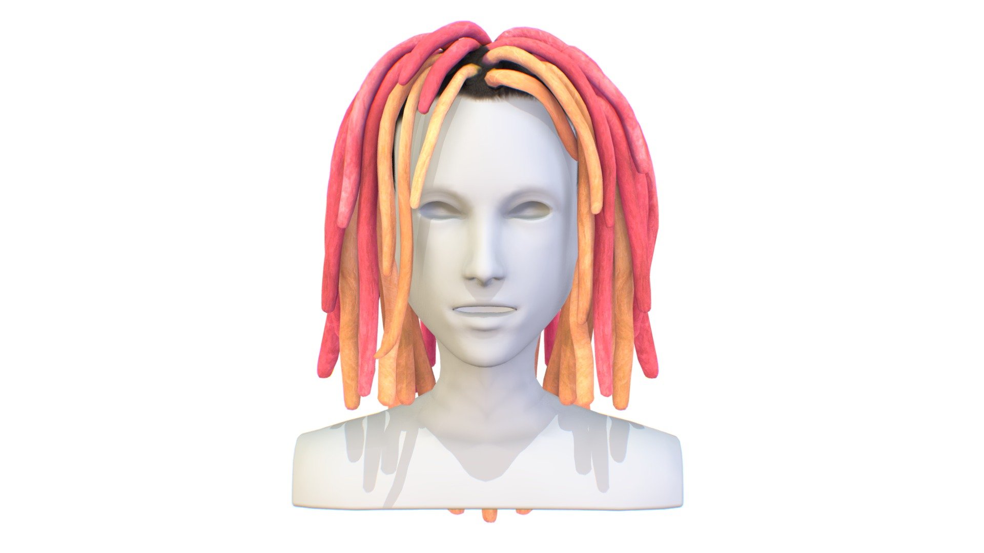 Hairstyle Dreadlocks Multicolor - Hairstyle Dreadlocks Multicolor - Buy Royalty Free 3D model by Oleg Shuldiakov (@olegshuldiakov) 3d model