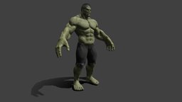 Hulk film, anatomy, avenger, hulk, character, model, highpoly