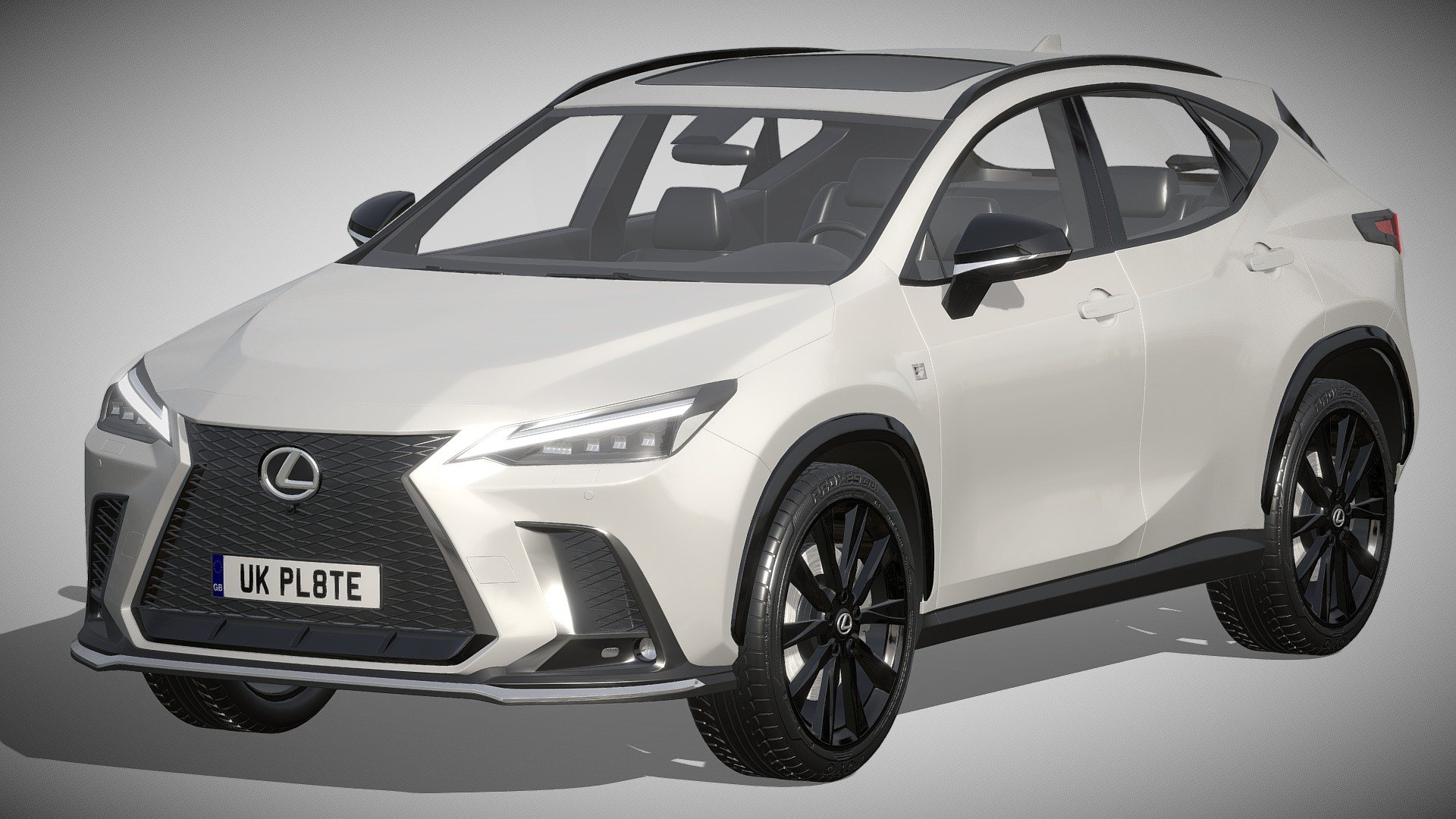 Lexus NX300 F-Sport 2022

https://www.lexus.com/models/NX

Clean geometry Light weight model, yet completely detailed for HI-Res renders. Use for movies, Advertisements or games

Corona render and materials

All textures include in *.rar files

Lighting setup is not included in the file! - Lexus NX300 F-Sport 2022 - Buy Royalty Free 3D model by zifir3d 3d model